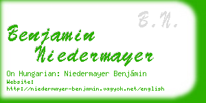 benjamin niedermayer business card
